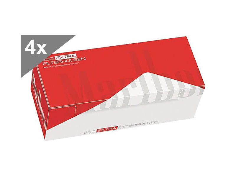 Marlboro Extra Red, 250 Hülsen, 4er Gebinde