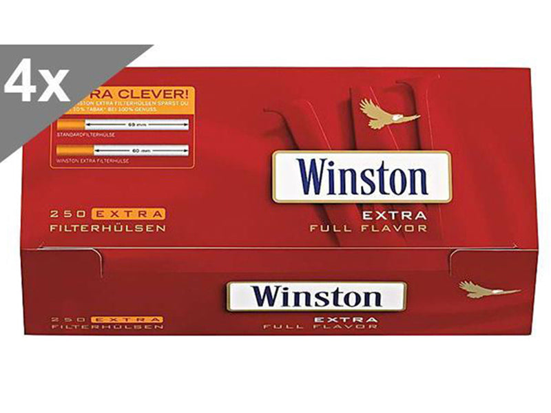 Winston Extra, 250 Hülsen, 4er Gebinde